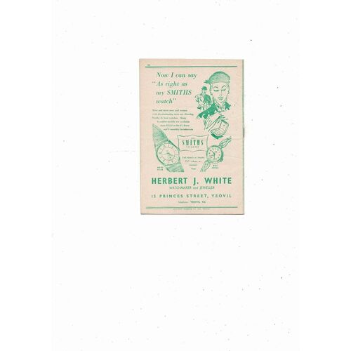 1956/57 Yeovil Town v Guildford Southern League Football Programme