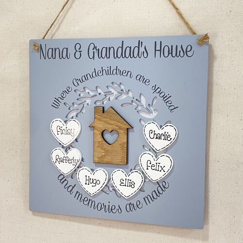 Personalised Grandparents Plaque with Grandchildren Names