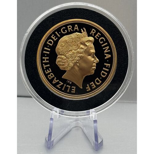 2002 QE11 gold proof £5 quintuple sovereign