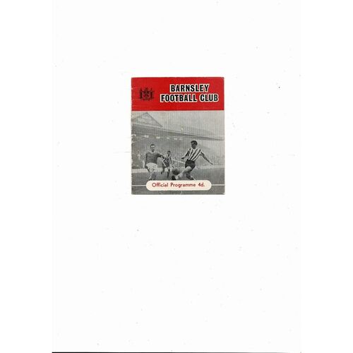 1964/65 Barnsley v  Grimsby Town Football Programme