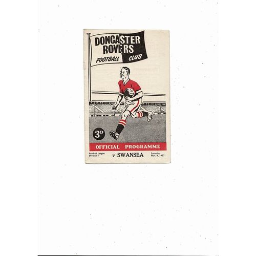 1957/58 Doncaster Rovers v Swansea Football Programme