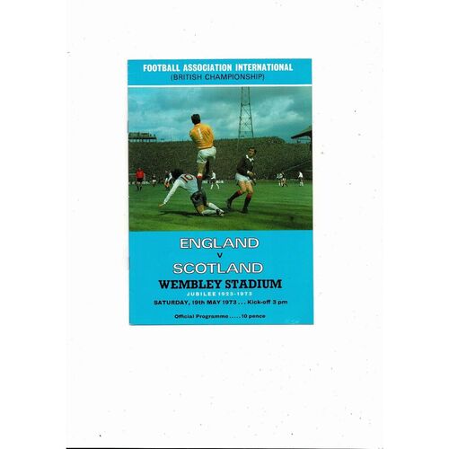 1973 England v Scotland Football Programme
