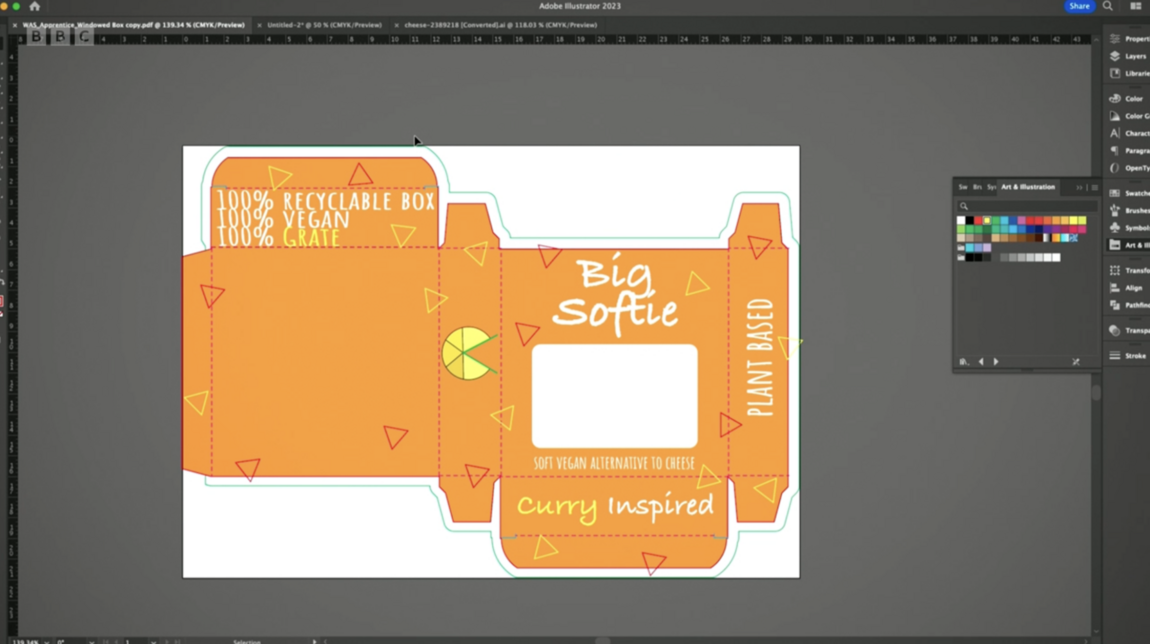 The apprentice package design for 'Big Softie'.