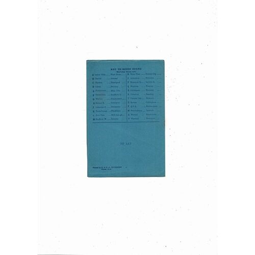 1955/56 Millwall v Southend United Football Programme