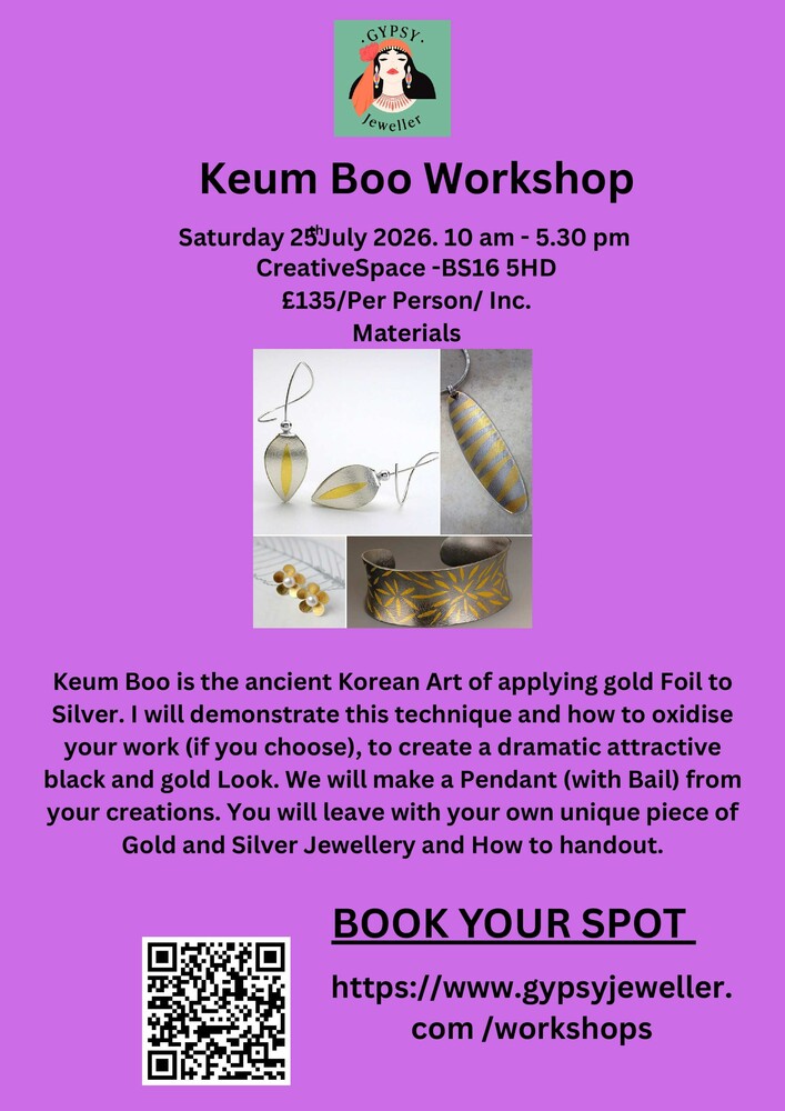 Blog #8 My upcoming Workshops are now Live!  | Gypsy Jeweller | One to one jewellery tuition |  Learn enamelling and stone setting | Unique handcrafted jewellery
