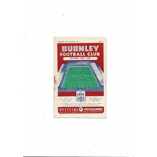 1955/56 Burnley v Blackpool Football Programme