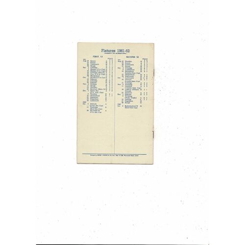 1961/62 Erith & Belvedere v Dagenham Corinthian League Football Programme