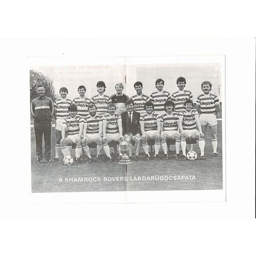 Honved v Shamrock Rovers European Cup Football Programme 1985/86