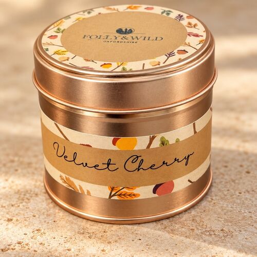 Autumn tinned candles