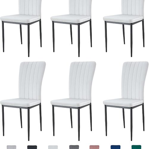 mcc direct Dining Chairs, Velvet High Back Kitchen Chairs with Upholstered Soft Seat and Metal Legs for Home, Office, Dining and Reception - Elle