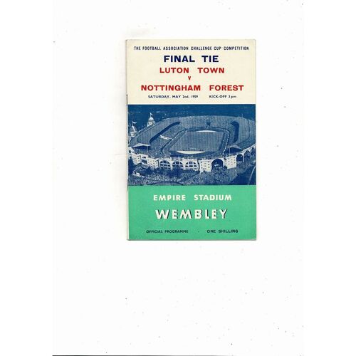 1959 Luton Town v Nottingham Forest FA Cup Final Football Programme