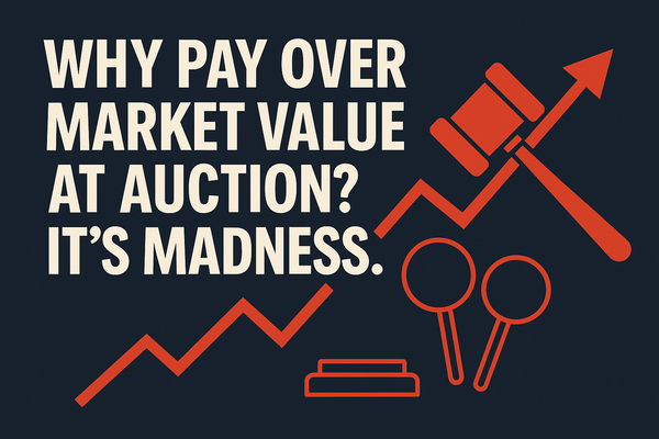 𝗪𝗵𝘆 𝗣𝗮𝘆 𝗢𝘃𝗲𝗿 𝗠𝗮𝗿𝗸𝗲𝘁 𝗩𝗮𝗹𝘂𝗲 𝗮𝘁 𝗔𝘂𝗰𝘁𝗶𝗼𝗻? 𝗜𝘁’𝘀 𝗠𝗮𝗱𝗻𝗲𝘀𝘀.