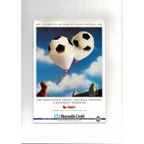 Mercantile Credit Festival Weekend Football Programme 1988
