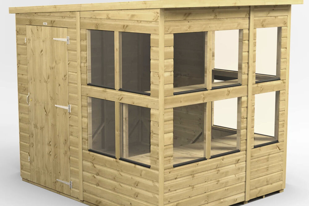 Premium Pent Potting Shed 6x8 (Single Door)