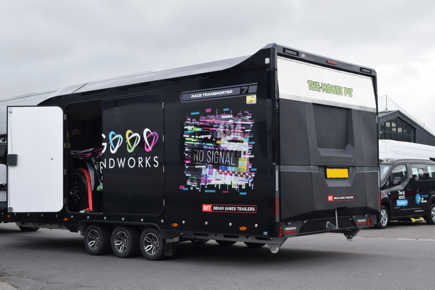 Rob Morris Groundworks Ltd -  Brian James Race Trailer 