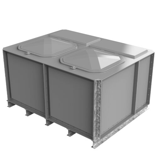 PW.2X1.5X1.IFB.DIV.AG(1+1) - 3000 LITRE DIVIDED SECTIONAL WATER TANK, INTERNALLY FLANGED BASE (IFB)