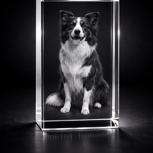 Arran Portrait 3D Crystal Block – 120×60×60mm