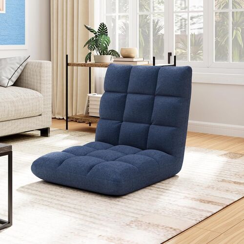 mcc direct Adjustable Floor Chair, Multi-Position Folding Sofa Chair with Back Support, Comfortable Floor Seating for Reading, Gaming, Meditation & Relaxing, Living Room or Bedroom