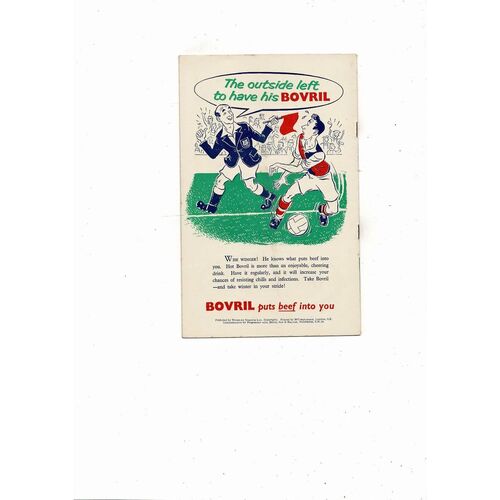 1955 England v Spain Football Programme