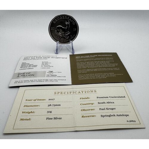 2017 anniversary edition one ounce Krugerrand