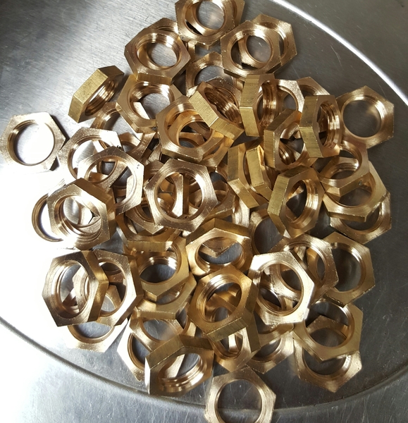 BSP special nuts in Brass | Trojan Special Fasteners Ltd | Specialist Nuts Fasteners | Nuts Bolts Washers | Precision Polygon Turning | Fastener Manufacturer