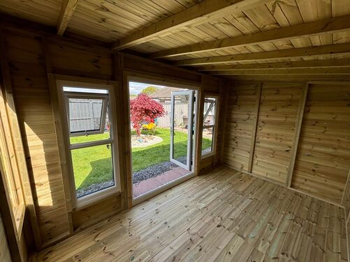 #PVC017 16x8 Pent Summer House Combi