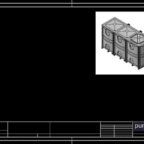 PW.3X1X1.5.IFB.AG - 4500  LITRE SECTIONAL WATER TANK, INTERNALLY FLANGED BASE (IFB)