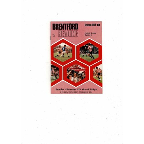 1979/80 Brentford v Reading Football Programme