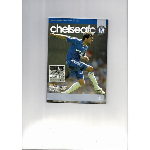 Chelsea v Liverpool Champions League Football Programme 2007/08