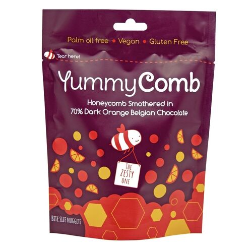 Yummycomb 70% Dark Orange Chocolate Pouch - 100g