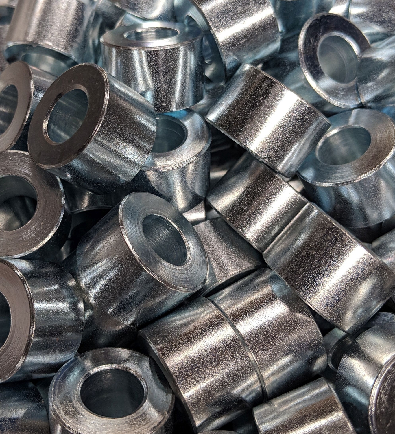 Special Zinced Spacers | Trojan Special Fasteners Ltd | Specialist Nuts Fasteners | Nuts Bolts Washers | Precision Polygon Turning | Fastener Manufacturer