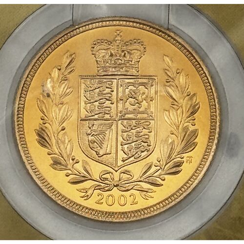 Mint sealed 2002 full gold sovereign