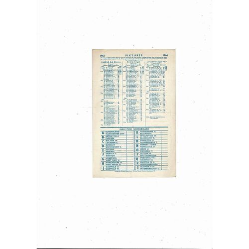 Manchester City v Wolves Central League Football Programme 1963/64