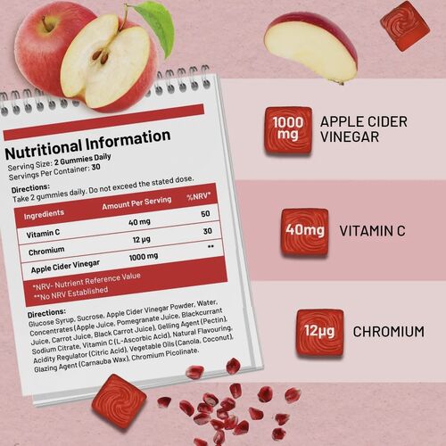 Prowise Apple Cider Vinegar Gummies 1000mg 60 Gummies