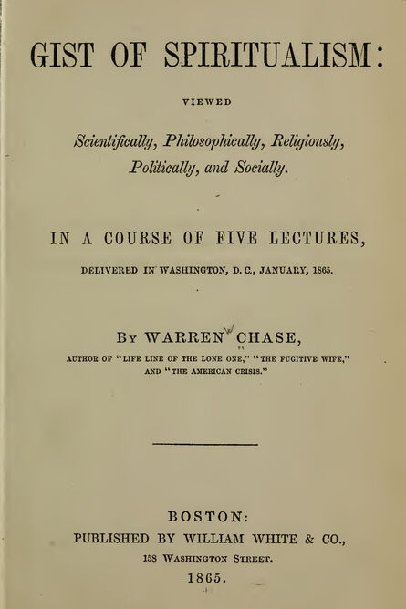 1865 | The Gist of Spiritualism