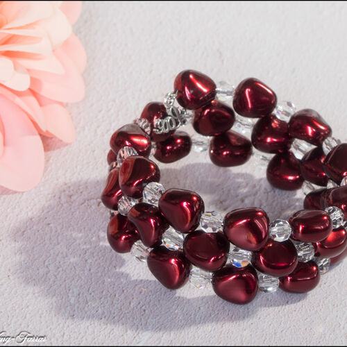 Crystal Pearl & Clear Crystal Bracelet