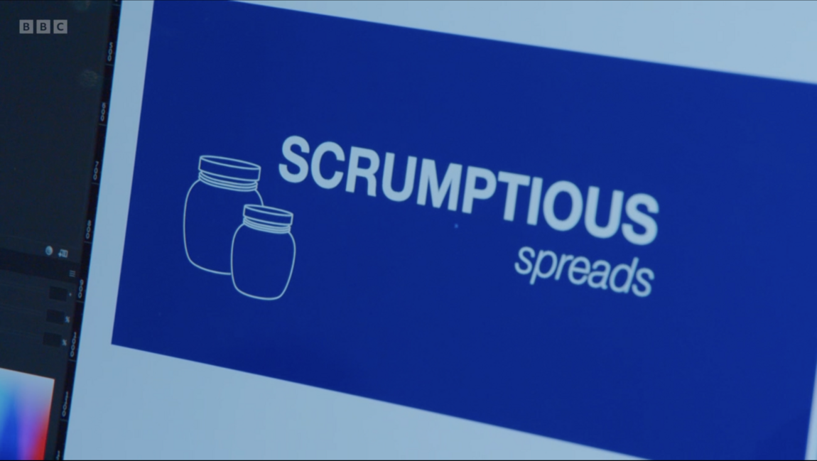 The apprentice logo for scrumptious speads