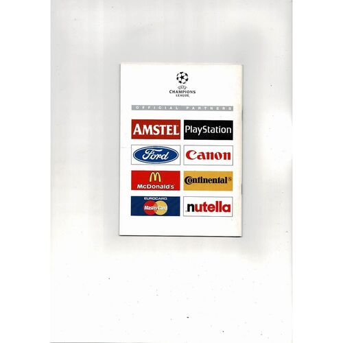 Monaco v Manchester United Champions League Football Programme 1997/98