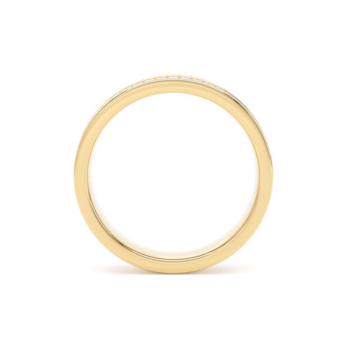 Double row channel set princess cut diamond ring