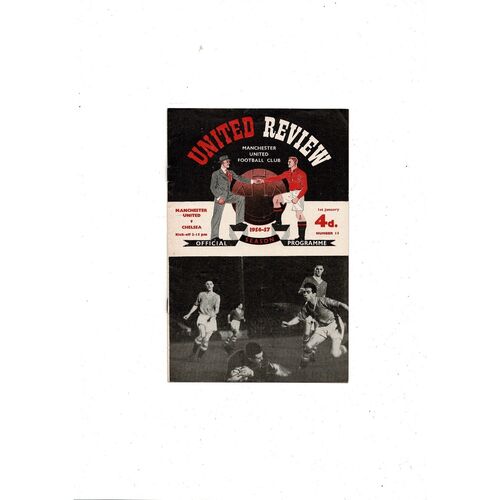 1956/57 Manchester United v Chelsea Football Programme