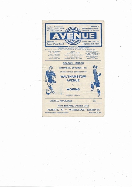 Football Programmes being listed today