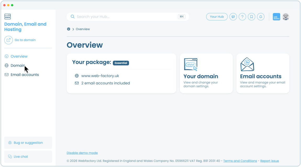 How to point your domain to another Webfactory product | Webfactory Support | Webfactory