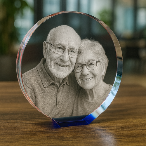 The Super Large 3D Ocean Blue Colour Crystal Circle