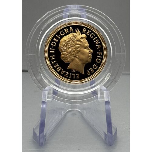 FDC 2002 gold proof half sovereign