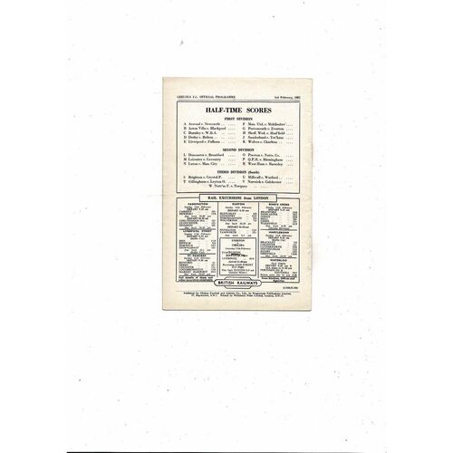 1950/51 Chelsea v Stoke City Football Programme + Press Cutting