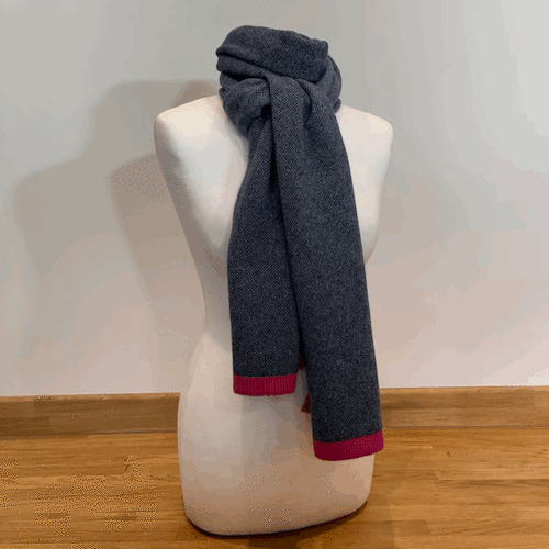 Cashmere jacquard scarf