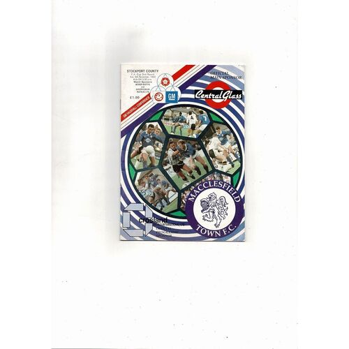 Macclesfield Town v Stockport County FA Cup Football Programme 1992/93