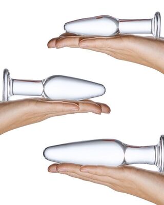 Glas Anal Training Butt Plug Set