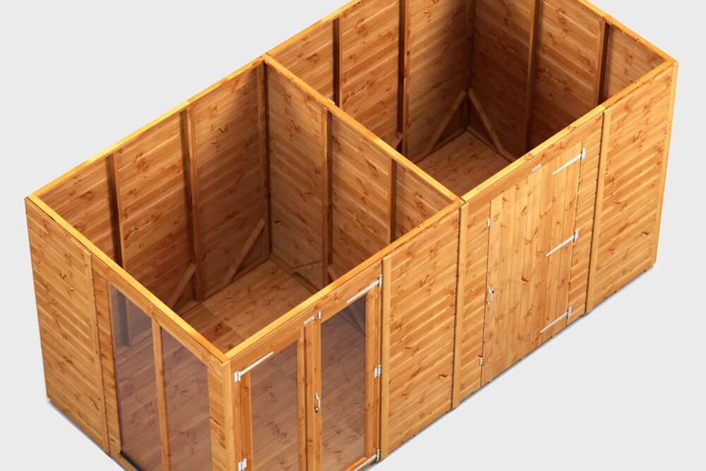 Pent Potting Shed Combi 20x6 with 6ft store