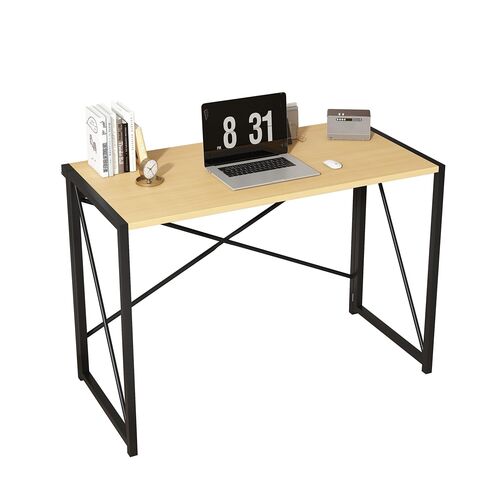 Folding Desk 80 cm Foldable Computer Desk Table No Assembly Home Office Miami (Natural)